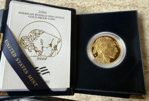 2006-W 1 oz Proof Gold Buffalo Coin