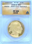 2008-W $50 1oz Gold American Buffalo Coin PF69