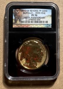 2013 Gold Buffalo 1 oz Reverse Proof Coin