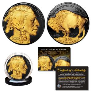 2023 Black Ruthenium $50 Gold Buffalo Coin