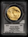 2023 1 oz Gold American Buffalo Coin PCGS MS 70