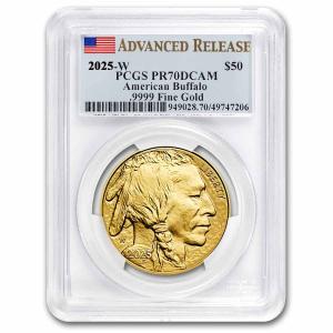 2025-W 1 oz Gold Buffalo PR-70 Coin