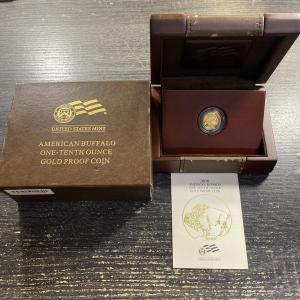 2008-W $5 American Buffalo Gold Coin 1/10 Oz