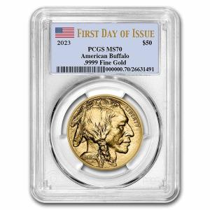 2023 1 oz Gold Buffalo Coin MS-70 PCGS