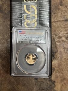 2021-W $5 American Buffalo Gold Coin PR70DCAM