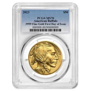 2023 $50 American Buffalo Gold Coin MS70