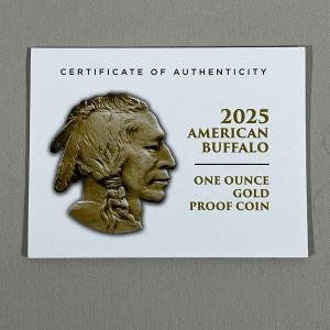 2025-W Gold American Buffalo 1 oz COA Only