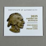 2025-W Gold American Buffalo 1 oz COA Only