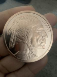 2 Ounce Copper Buffalo Coin