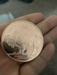 2 Ounce Copper Buffalo Coin