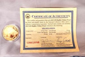 2012 $50 Buffalo Proof 24K Gold Coin