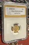 2008 W $5 1/10 Oz Gold Buffalo Coin