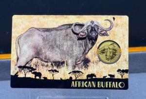 African Buffalo 1/1000 Oz Gold Coin - Great Gift!