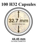 100 AirTite Coin Capsules for Gold Eagles/Buffalos