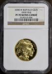 2008-W PF70 DCAM Gold 1/2 oz Buffalo Coin