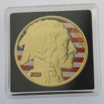 2023 Colorized Gilded American Buffalo Silver Coin