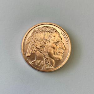 1 oz. Copper Round Buffalo Nickel Design Coin