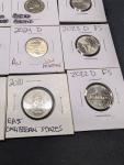 20 Gold Plated Buffalo Nickels, Low Mintage