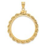 2008 Buffalo Gold Coin Bezel with 14k Rope