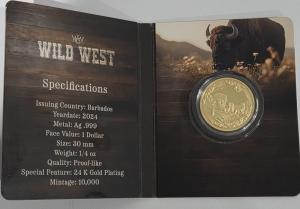 Buffalo Bill 1/4 Oz Gold-Plated Coin