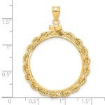 2008 Buffalo Gold Coin Bezel with 14k Rope