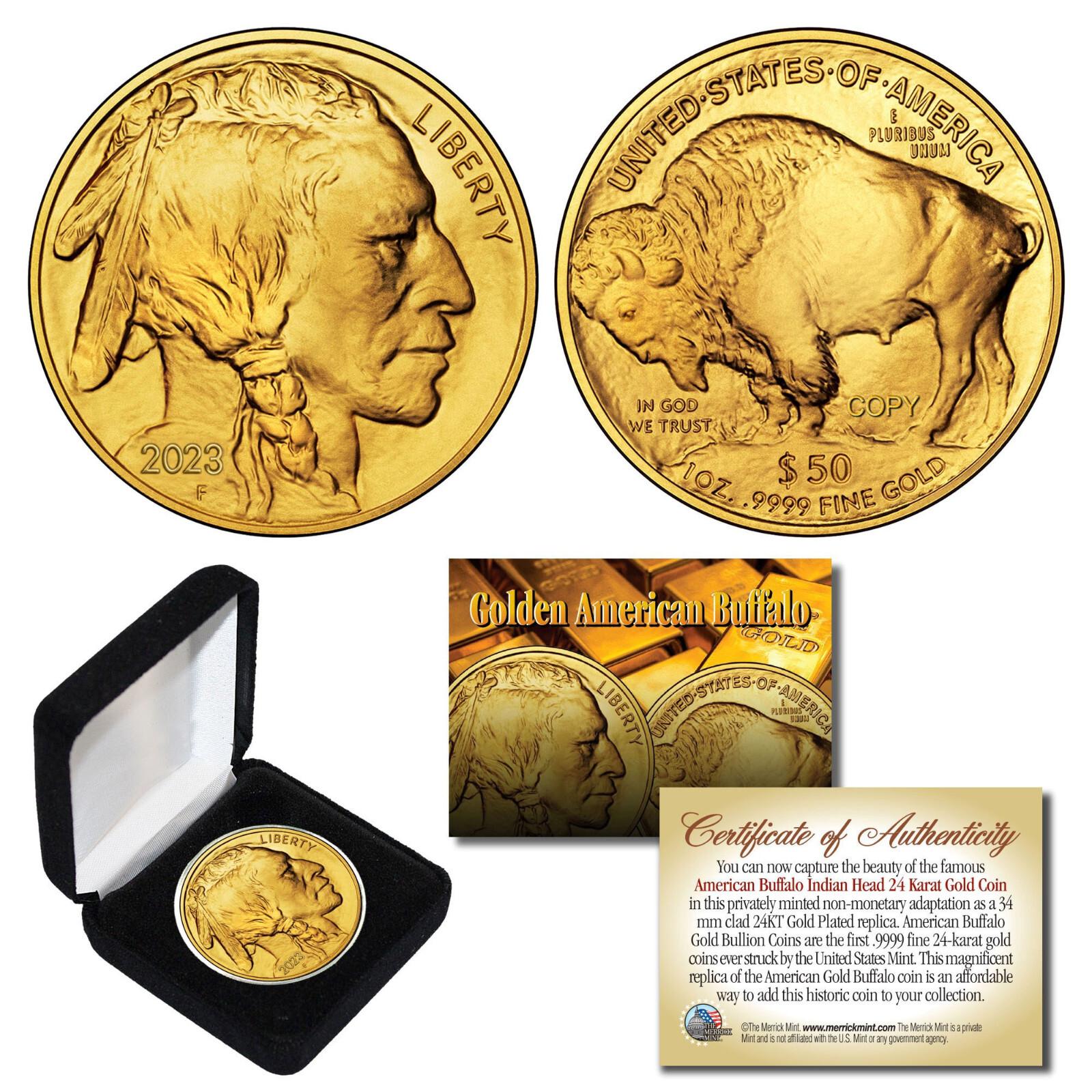 2022 Gold Plated $50 American Buffalo Tribute Coin