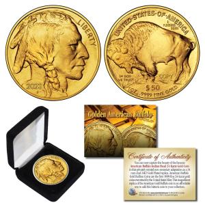 2022 Gold Plated $50 American Buffalo Tribute Coin
