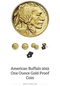 2022 One Ounce American Buffalo Gold Proof Coin