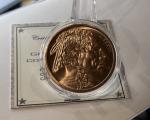 1 Oz Copper Buffalo Coin with Certificate & Pouch