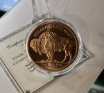 1 Oz Copper Buffalo Coin with Certificate & Pouch