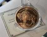 1 Oz Copper Buffalo Coin with Certificate & Pouch