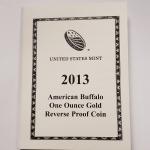 2013 Gold American Buffalo Proof Coin - 1 oz