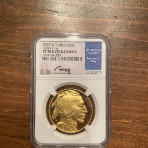 2022 Gold Buffalo 1oz Proof Coin - PF70 UC