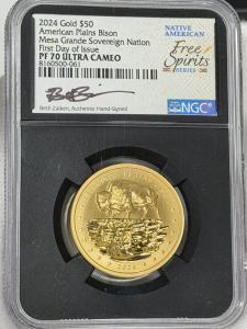 2024 $50 American Buffalo Gold Coin PF70 ULTRA CAMEO