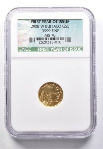 2008-W $5 American Gold Buffalo Coin MS70