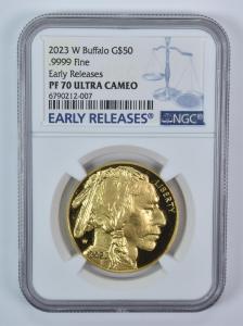 2023-W $50 American Gold Buffalo Coin PF70 UCAM