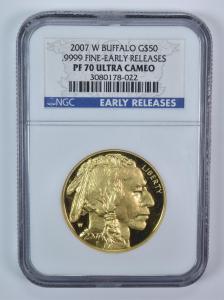 2007-W $50 American Gold Buffalo 1 Oz Coin