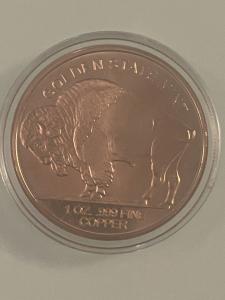 1 oz American Buffalo Copper Round Coin with Capsule