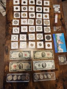Mixed Lot of $2 Bills and Buffalo Coins