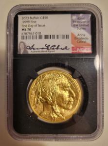 2023 $50 Gold Buffalo First Day of Issue