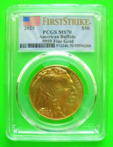 2025 $50 Gold Buffalo Coin PCGS MS70