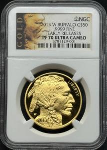 2013 $50 Gold Buffalo 1 oz NGC PF-70
