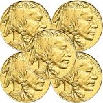 2025 1 oz American Buffalo Gold Coin - Lot of 5