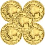 2025 1 oz American Buffalo Gold Coin - Lot of 5