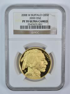2008-W $50 American Gold Buffalo 1 Oz Coin