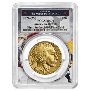 2026 $50 1oz American Gold Buffalo MS70