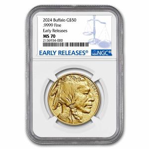 2024 1 oz $50 Gold Buffalo Coin MS-70