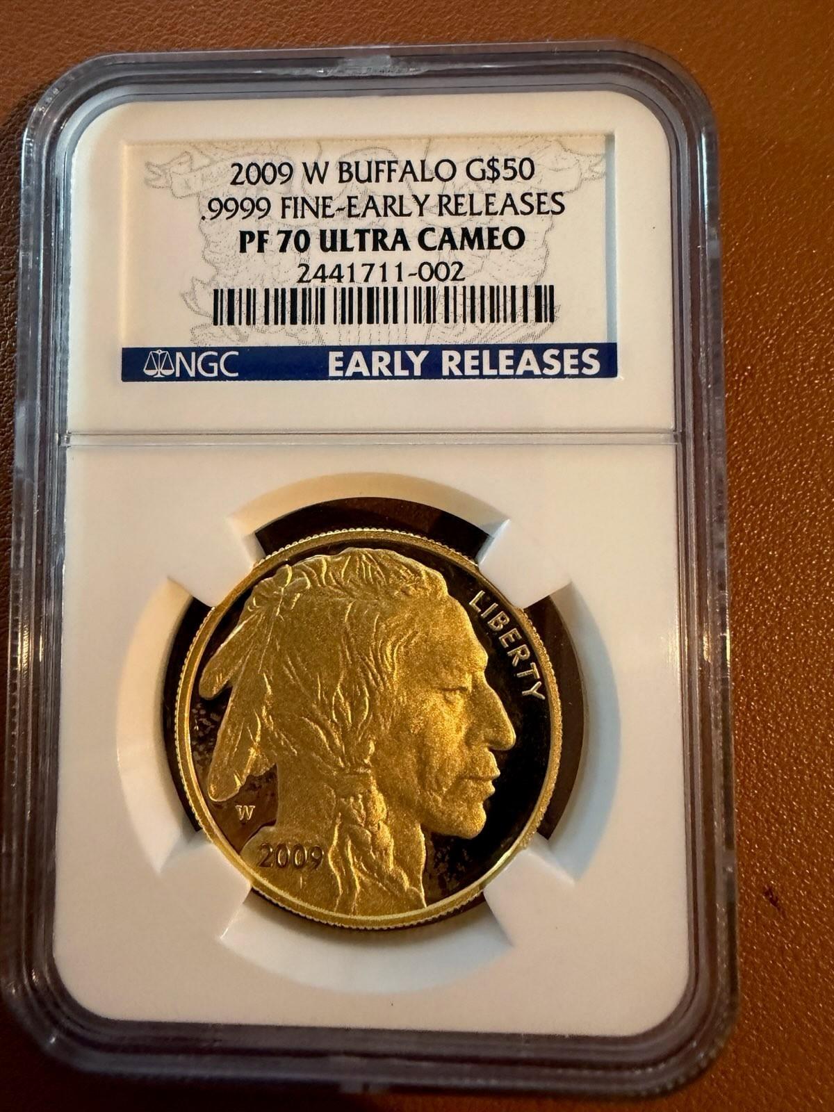 2009 $50 American Buffalo Gold Coin PF 70