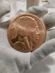 5oz Copper Round Indian Buffalo Coin in Capsule