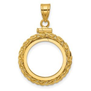 2008 $5 American Buffalo Coin Bezel - 14k Gold